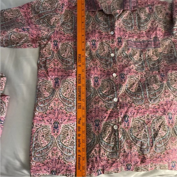Shade Amour Pajama Set Cotton Long Sleeve Pj’s “English Paisley ” Nwot - Picture 5 of 9